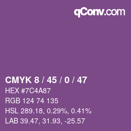 Color code: CMYK 8 / 45 / 0 / 47 | qconv.com