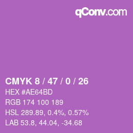 Color code: CMYK 8 / 47 / 0 / 26 | qconv.com