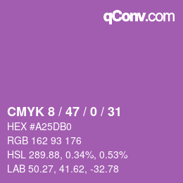 Color code: CMYK 8 / 47 / 0 / 31 | qconv.com