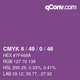 Color code: CMYK 8 / 49 / 0 / 46 | qconv.com