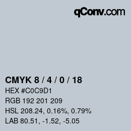 Color code: CMYK 8 / 4 / 0 / 18 | qconv.com