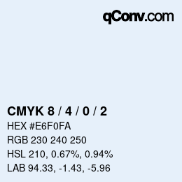 カラーコード: CMYK 8 / 4 / 0 / 2 | qconv.com