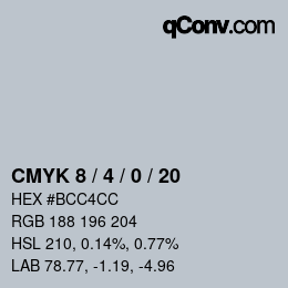 Color code: CMYK 8 / 4 / 0 / 20 | qconv.com