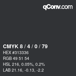 Color code: CMYK 8 / 4 / 0 / 79 | qconv.com