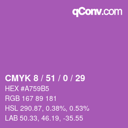カラーコード: CMYK 8 / 51 / 0 / 29 | qconv.com