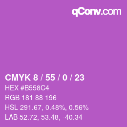 カラーコード: CMYK 8 / 55 / 0 / 23 | qconv.com