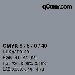 Color code: CMYK 8 / 5 / 0 / 40 | qconv.com