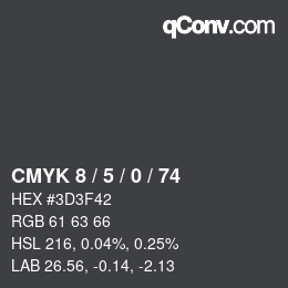 Color code: CMYK 8 / 5 / 0 / 74 | qconv.com