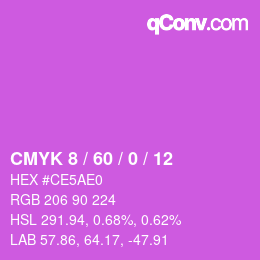 カラーコード: CMYK 8 / 60 / 0 / 12 | qconv.com
