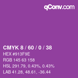 颜色代码: CMYK 8 / 60 / 0 / 38 | qconv.com