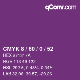 颜色代码: CMYK 8 / 60 / 0 / 52 | qconv.com