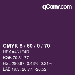 颜色代码: CMYK 8 / 60 / 0 / 70 | qconv.com