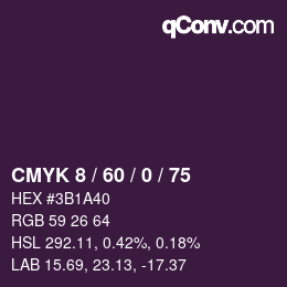 カラーコード: CMYK 8 / 60 / 0 / 75 | qconv.com