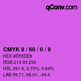 Color code: CMYK 8 / 60 / 0 / 9 | qconv.com