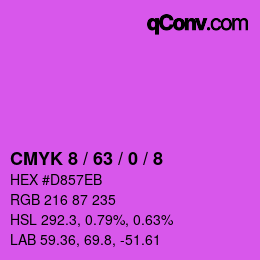 Color code: CMYK 8 / 63 / 0 / 8 | qconv.com