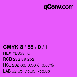 カラーコード: CMYK 8 / 65 / 0 / 1 | qconv.com