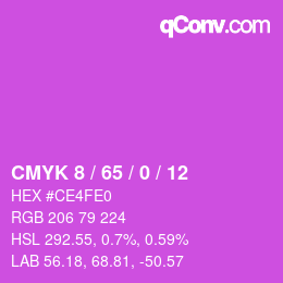 Color code: CMYK 8 / 65 / 0 / 12 | qconv.com