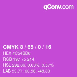 カラーコード: CMYK 8 / 65 / 0 / 16 | qconv.com