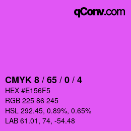 カラーコード: CMYK 8 / 65 / 0 / 4 | qconv.com