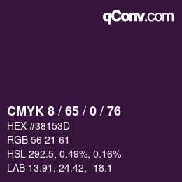 カラーコード: CMYK 8 / 65 / 0 / 76 | qconv.com
