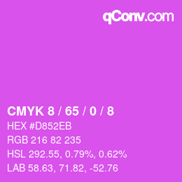 カラーコード: CMYK 8 / 65 / 0 / 8 | qconv.com