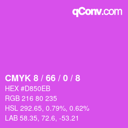 Color code: CMYK 8 / 66 / 0 / 8 | qconv.com
