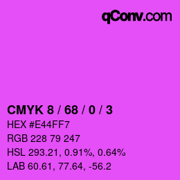 Color code: CMYK 8 / 68 / 0 / 3 | qconv.com