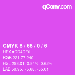 Color code: CMYK 8 / 68 / 0 / 6 | qconv.com