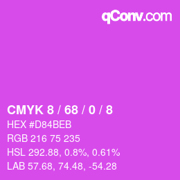 Color code: CMYK 8 / 68 / 0 / 8 | qconv.com