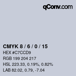 Color code: CMYK 8 / 6 / 0 / 15 | qconv.com