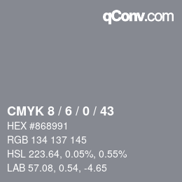 Color code: CMYK 8 / 6 / 0 / 43 | qconv.com