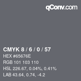 Color code: CMYK 8 / 6 / 0 / 57 | qconv.com