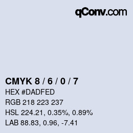 カラーコード: CMYK 8 / 6 / 0 / 7 | qconv.com