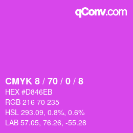 颜色代码: CMYK 8 / 70 / 0 / 8 | qconv.com