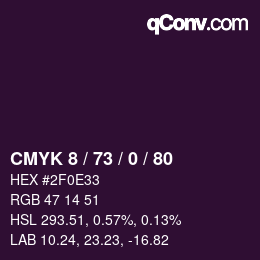 Farbcode: CMYK 8 / 73 / 0 / 80 | qconv.com