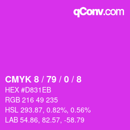 カラーコード: CMYK 8 / 79 / 0 / 8 | qconv.com