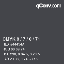 Color code: CMYK 8 / 7 / 0 / 71 | qconv.com