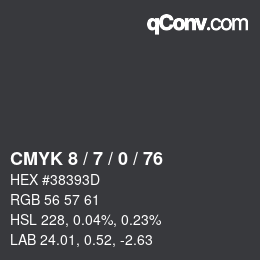 Color code: CMYK 8 / 7 / 0 / 76 | qconv.com