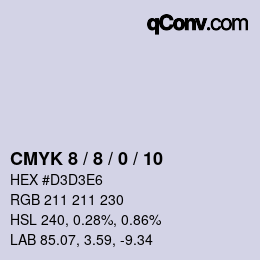 Código de color: CMYK 8 / 8 / 0 / 10 | qconv.com