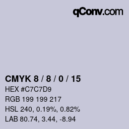 Color code: CMYK 8 / 8 / 0 / 15 | qconv.com