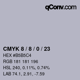 Color code: CMYK 8 / 8 / 0 / 23 | qconv.com