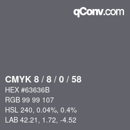 Color code: CMYK 8 / 8 / 0 / 58 | qconv.com