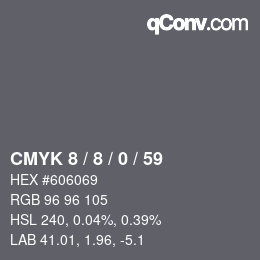 Color code: CMYK 8 / 8 / 0 / 59 | qconv.com