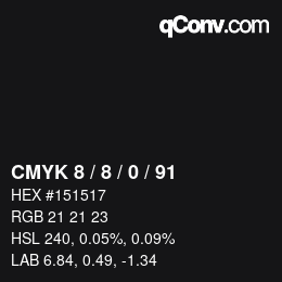 Color code: CMYK 8 / 8 / 0 / 91 | qconv.com