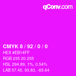 Color code: CMYK 8 / 92 / 0 / 0 | qconv.com
