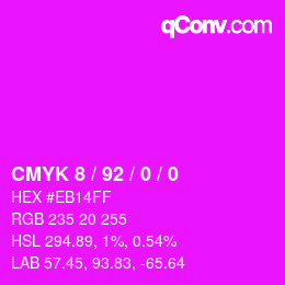 Color code: CMYK 8 / 92 / 0 / 0 | qconv.com