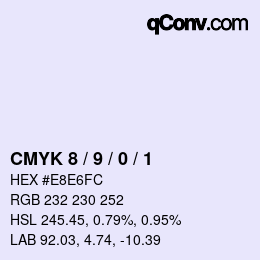 Color code: CMYK 8 / 9 / 0 / 1 | qconv.com