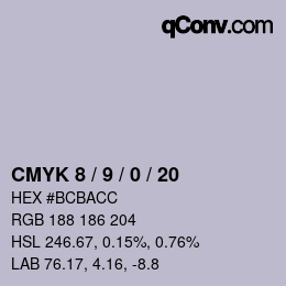 Color code: CMYK 8 / 9 / 0 / 20 | qconv.com