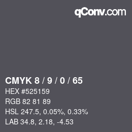 Color code: CMYK 8 / 9 / 0 / 65 | qconv.com