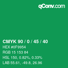 Color code: CMYK 90 / 0 / 45 / 40 | qconv.com